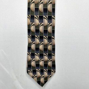 Cocktail Collection Men’s Neck Tie 3 ¾” Vodka Under Microscope Green Black Beige